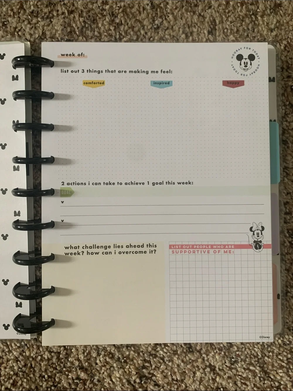 Disney Yellow Mickey & Minnie Guided Happy Journal by The Happy Planner